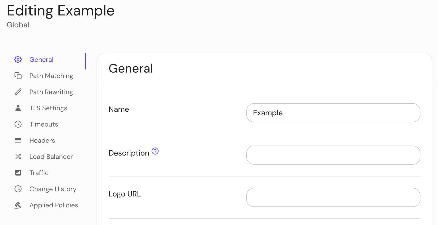 Set the route logo URL under General route settings in the Console